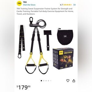 TRX Training Sweat Suspension-Trainer System for Strength and Cardio Training